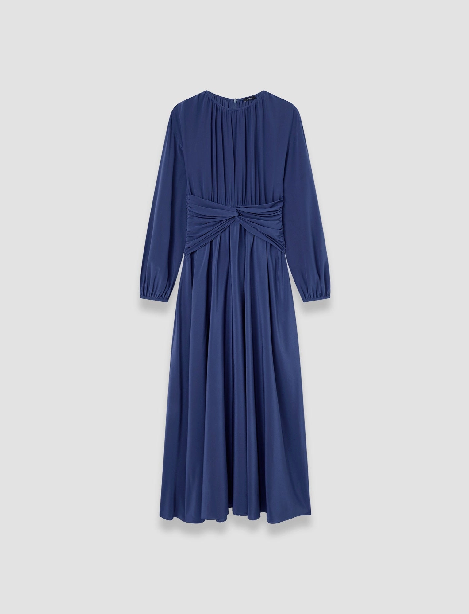 Leila Crepe de Chine Knot Silk Dress Urban Light