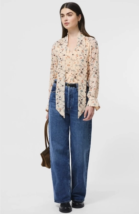 LEITHIA WHISPY CHIFFON TIENECK TOP Self Cleaning Coating