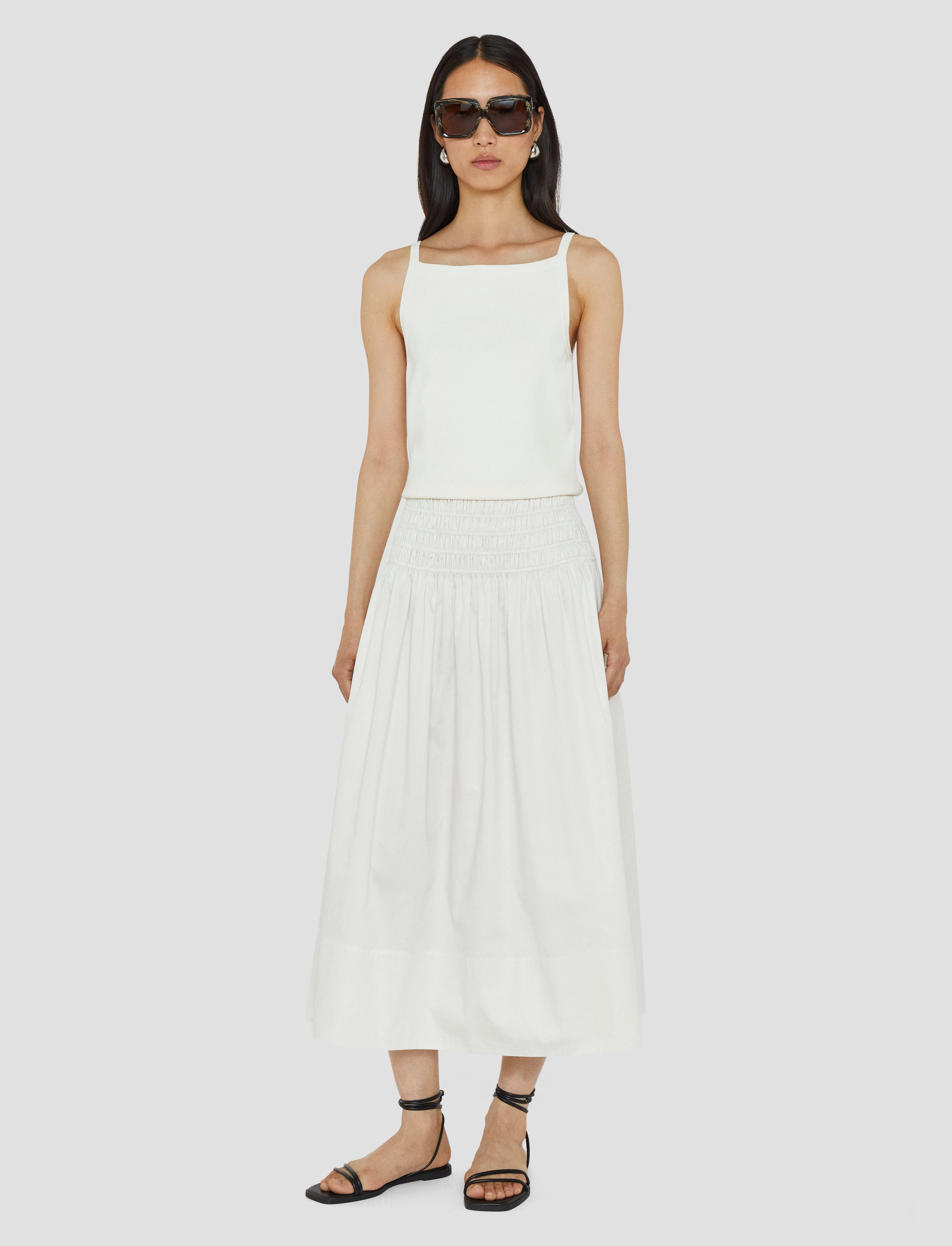 Leonie Cotton Sateen Skirt Everyday Comfort