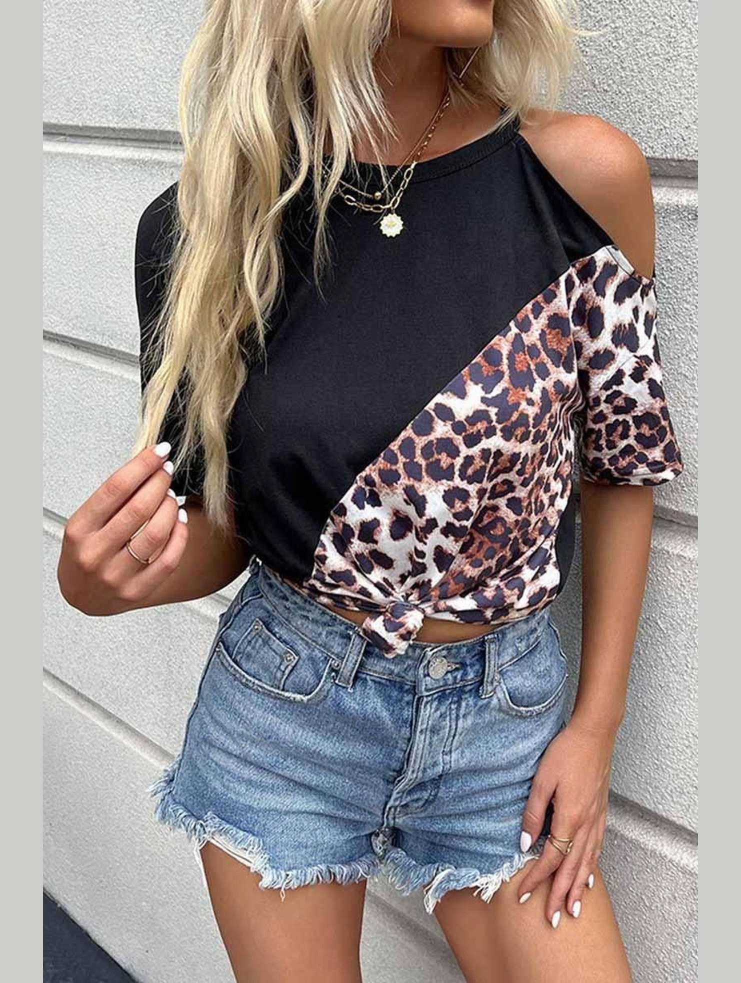 Everyday Jacket LEOPARD ONE HOLE SHOULDER TEE