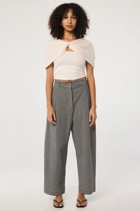 Eco Friendly Dye Process Feminine Cut LEVIN TROUSER