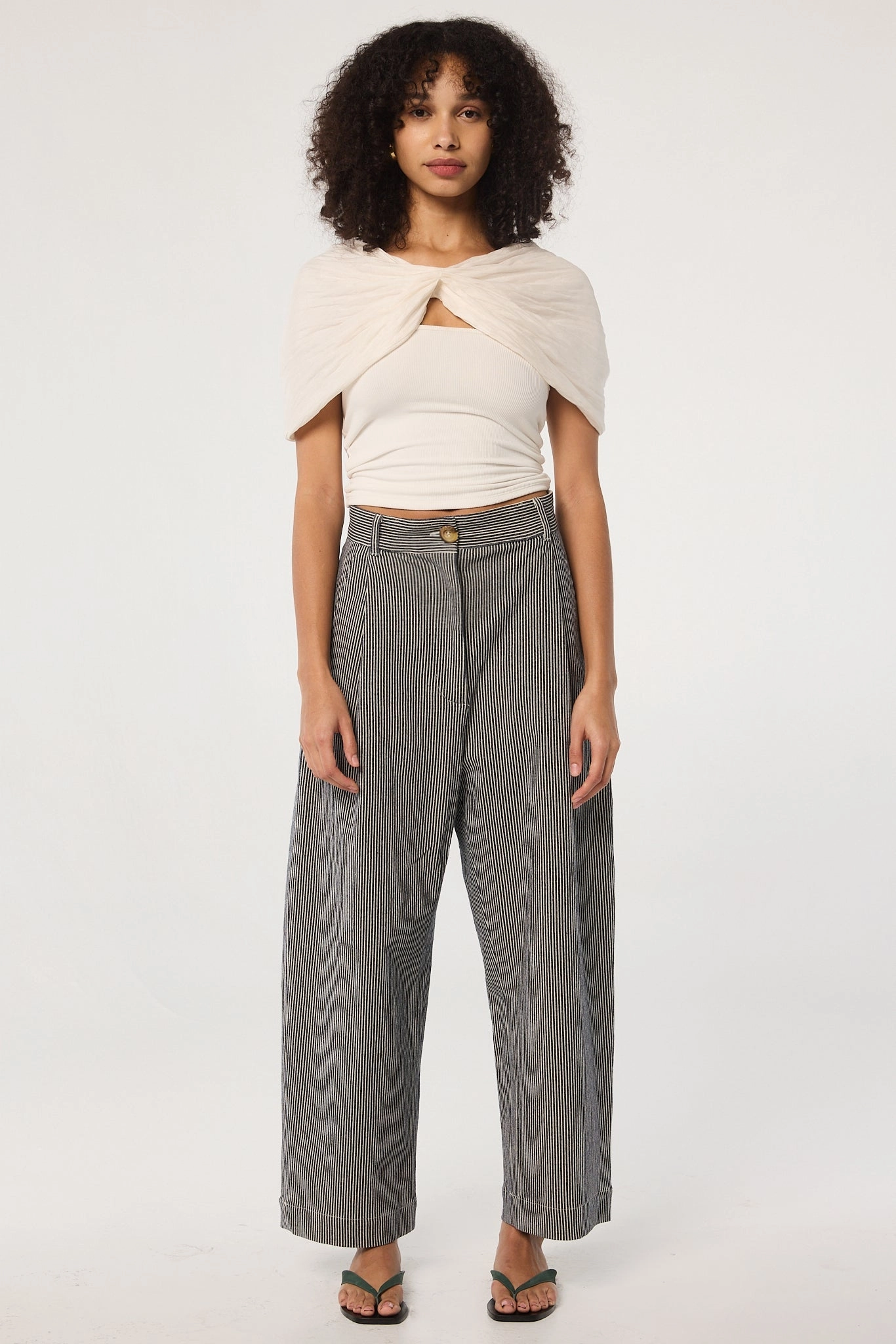 Eco Friendly Dye Process Feminine Cut LEVIN TROUSER