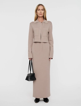 Elegant Flow Milano Knit Stretch Skirt