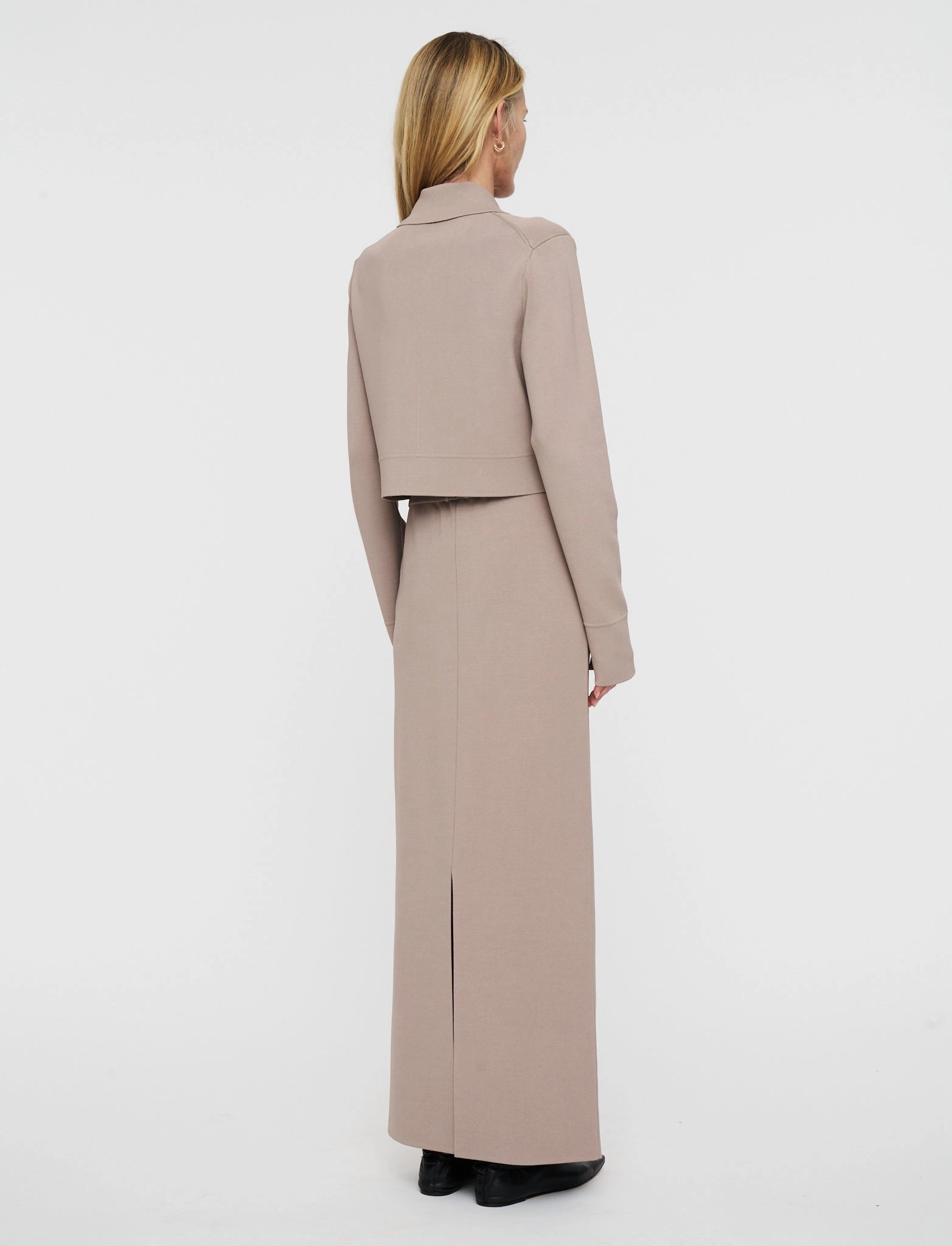 Transitional Wear Flexible Material Milano Knit Stretch Skirt