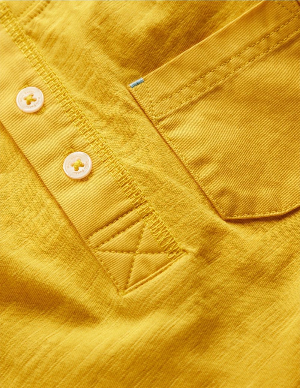 Versatile Design UVProtective Coating Short Sleeve Henley T-Shirt-Yellow