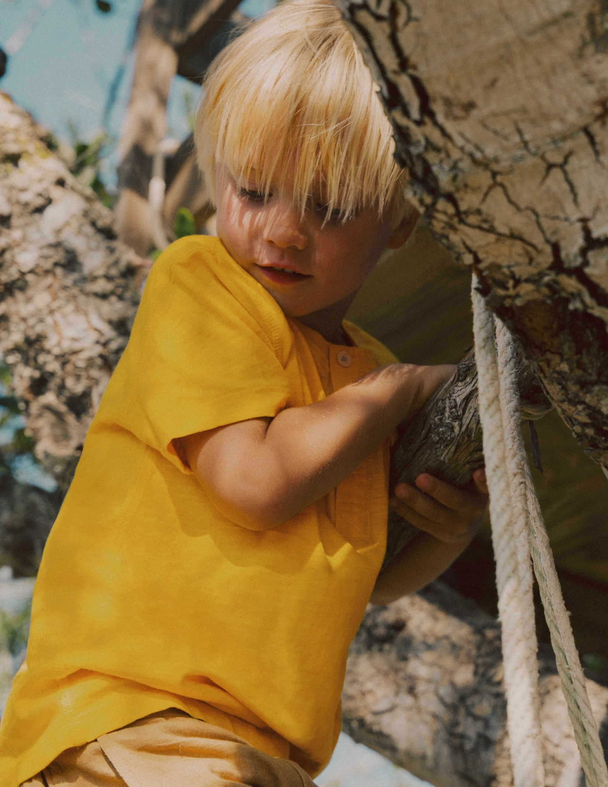 HighDensityFoam Short Sleeve Henley T-Shirt-Yellow