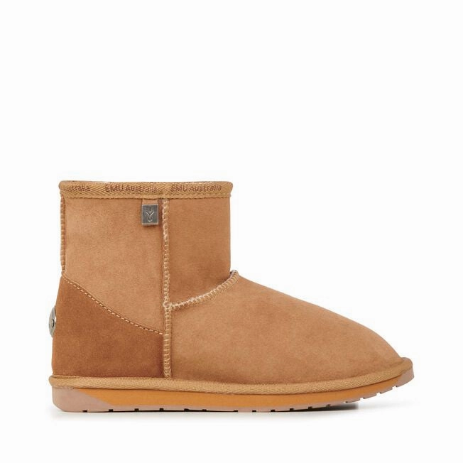 Padded Interior Weekend Camping EMU Australia Platnium Stinger Mini Unisex ~ Chesnut ~ Charcoal ~ Australian Made