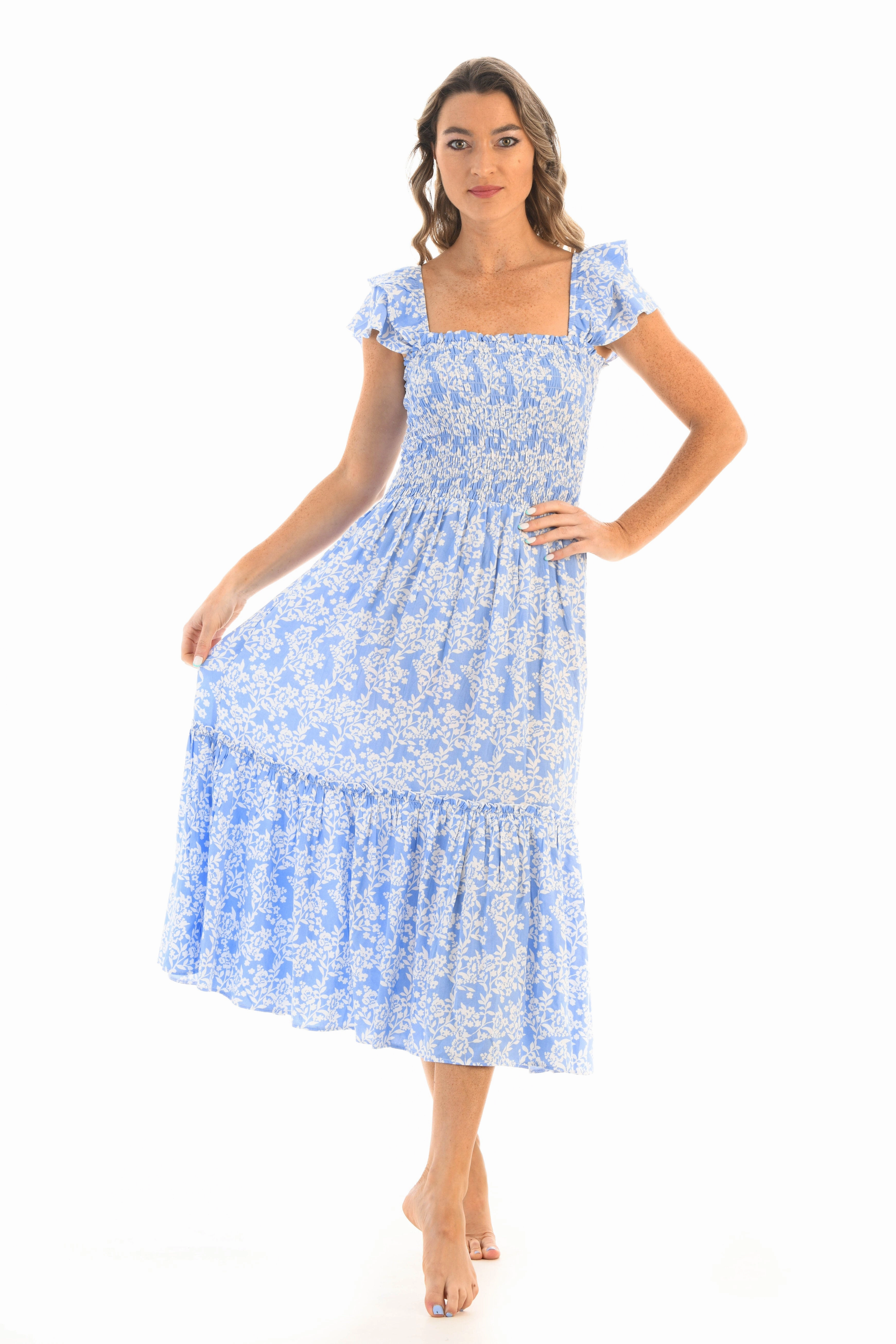 Matilda Dress / Periwinkle Floral Chill Mode