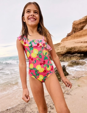 Lila One Shoulder Swimsuit-Lemon and Cherry Hotchpotch Shatterproof Buckle Freedom of movement