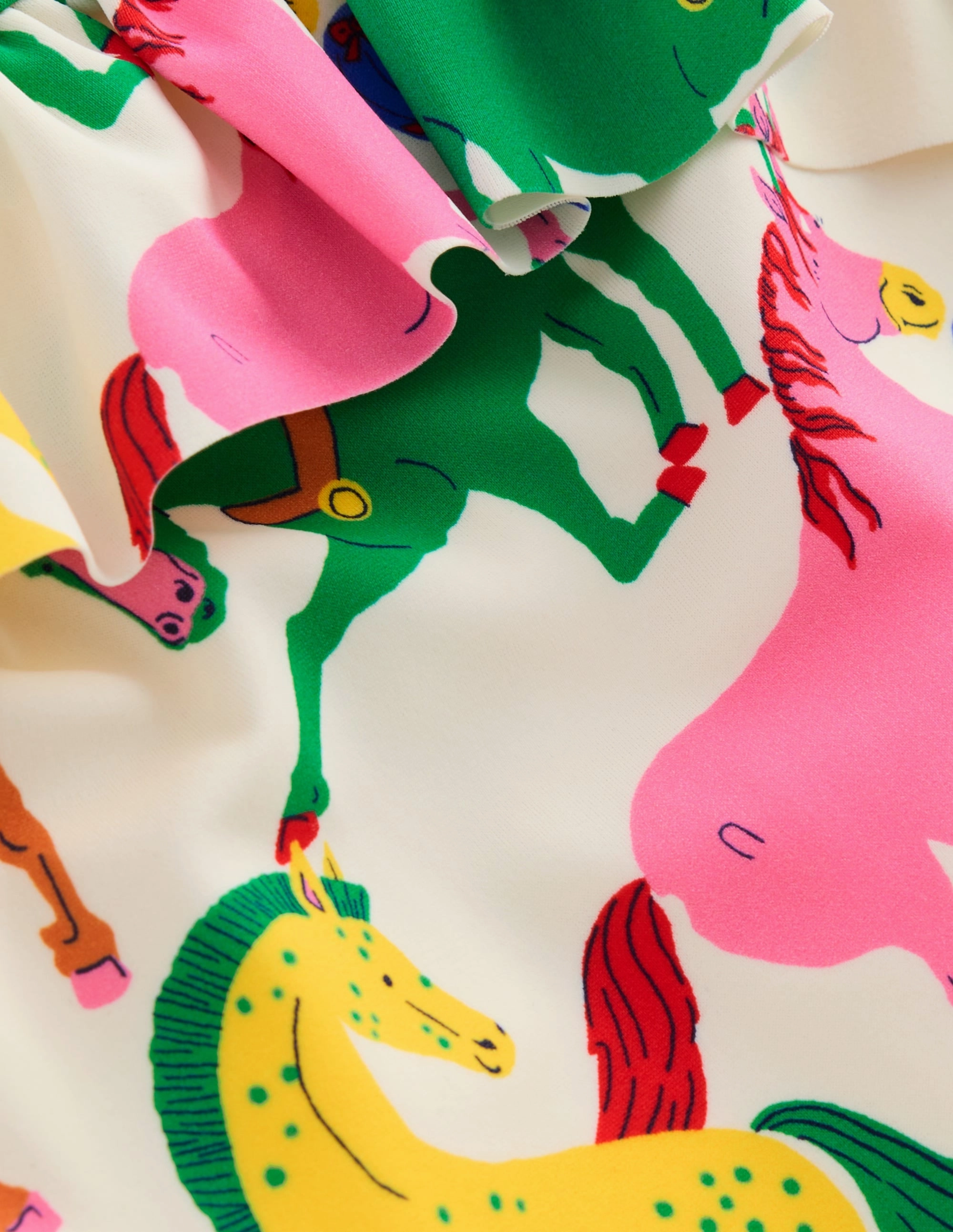 Layering Piece water sports gear Lila One Shoulder Swimsuit-Multi Rainbow Horses