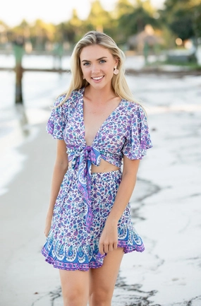 Knitted Fabric Smooth Cut Lily Set / Wisteria