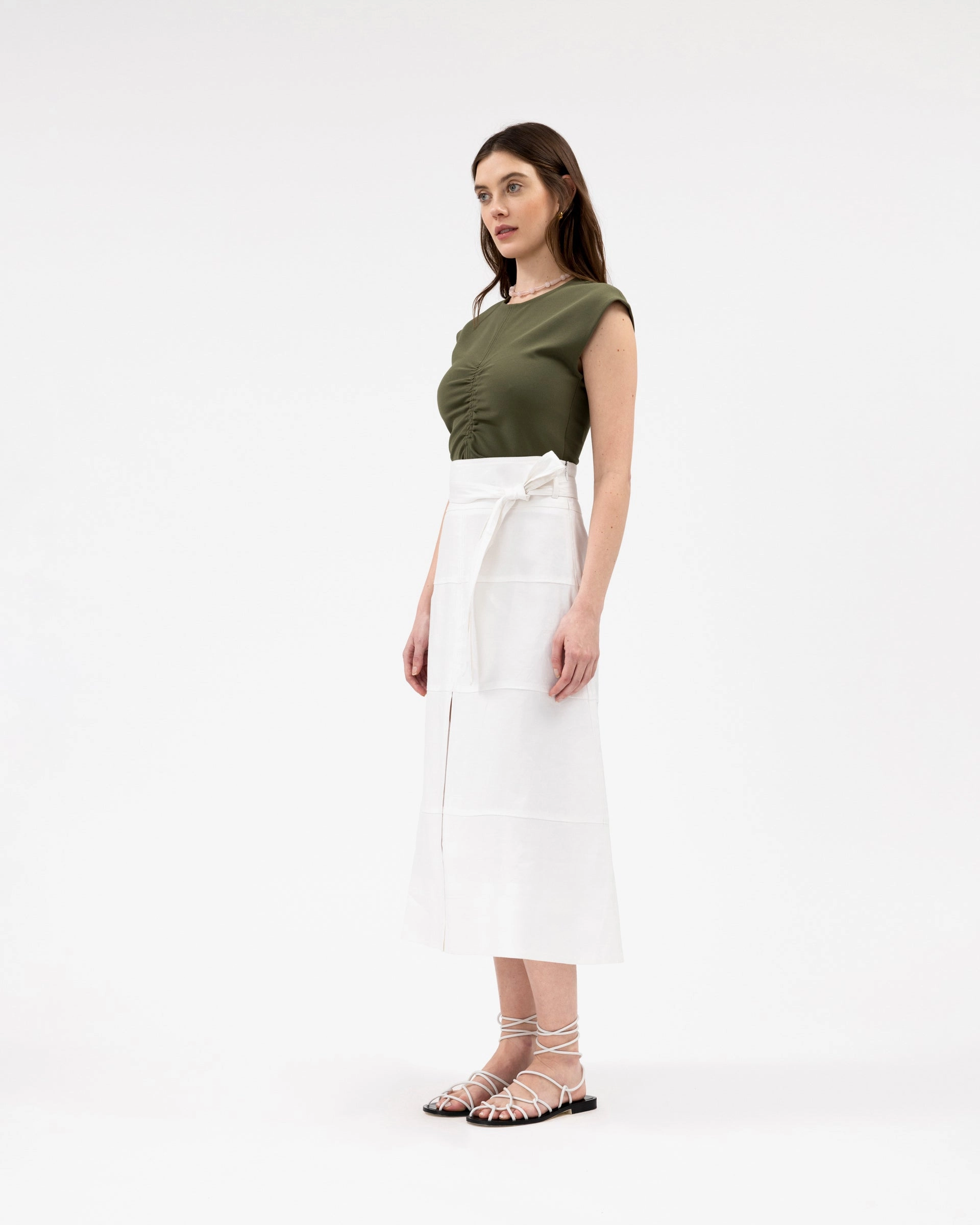 Work Flex Cozy Layering Linen Hudson Skirt