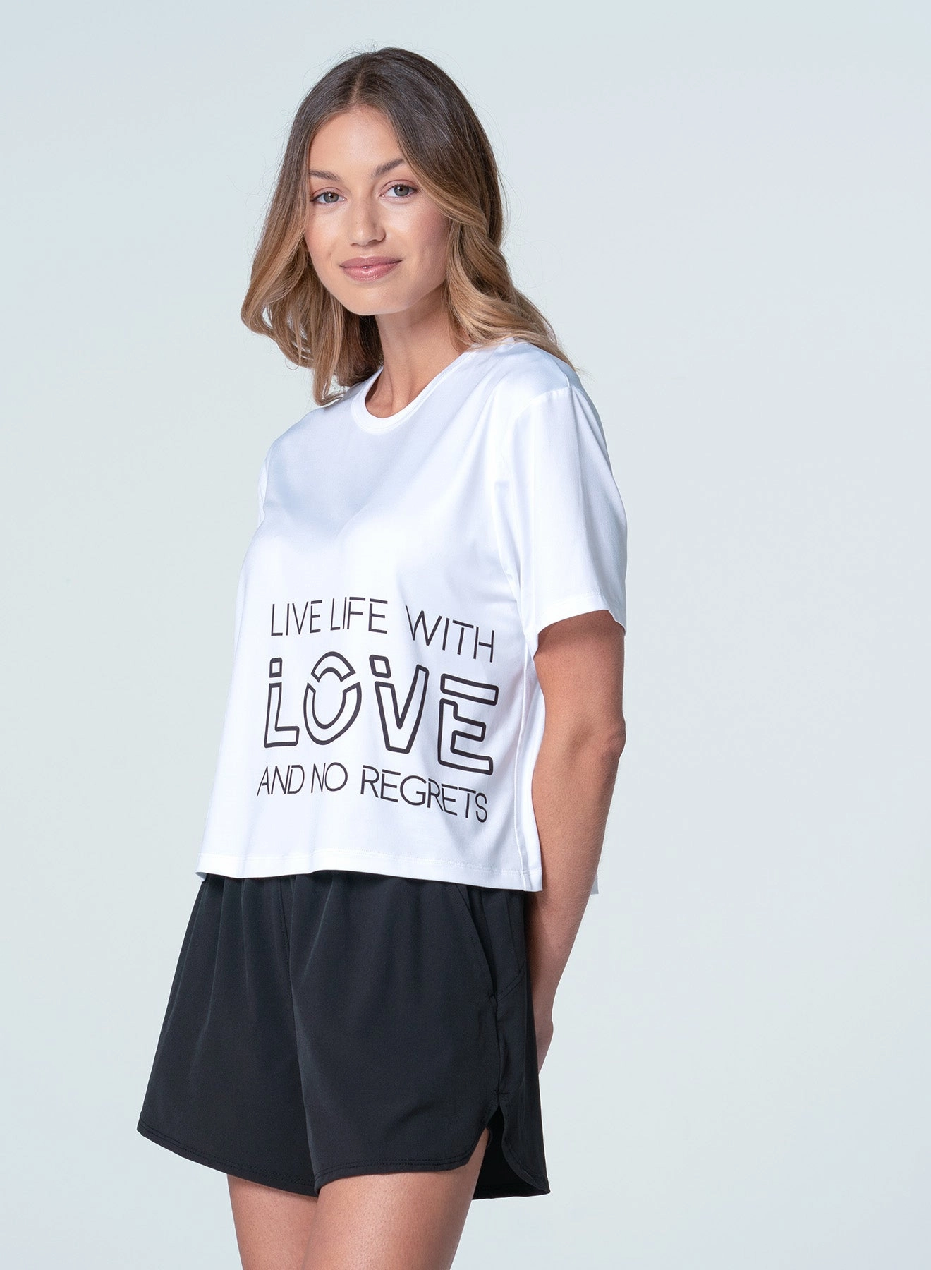 Live Life With Love Short Sleeve EasyCare Fabric Loose cut