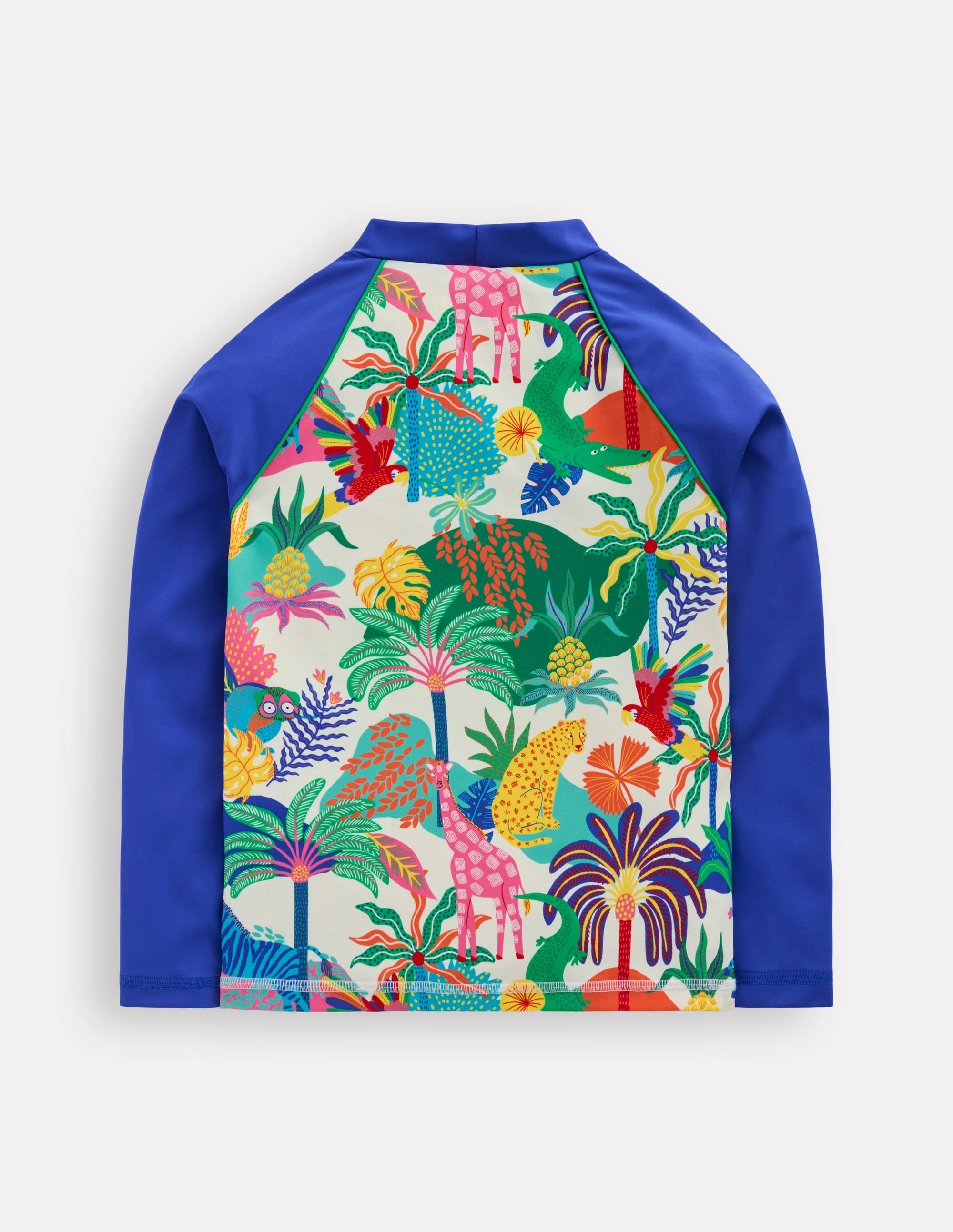 Holiday mode Logo Rash Vest-Ivory Multi Jungle