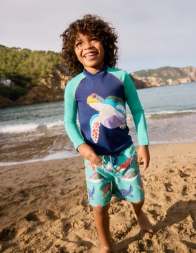 Non Clasp Straps Logo Rash Vest-Starboard Blue Turtle