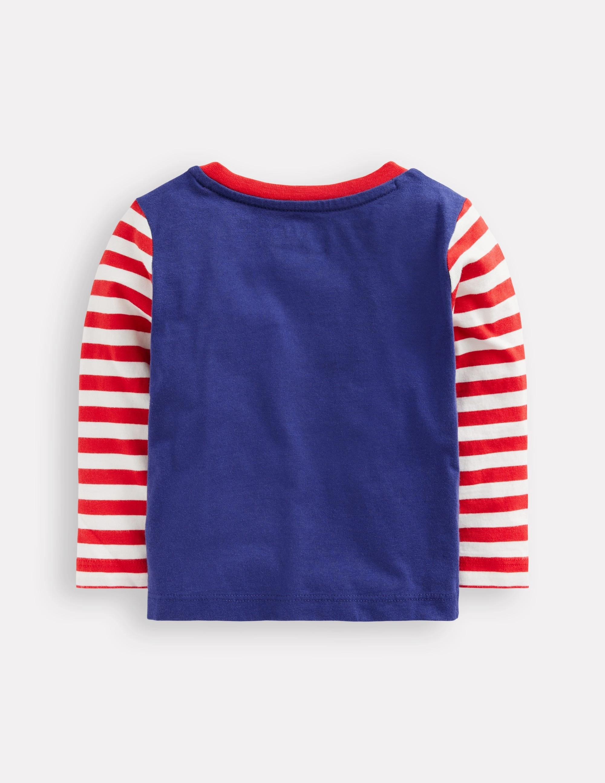 LongLastingDurability Long Sleeve Applique T-shirt-Starboard Blue House