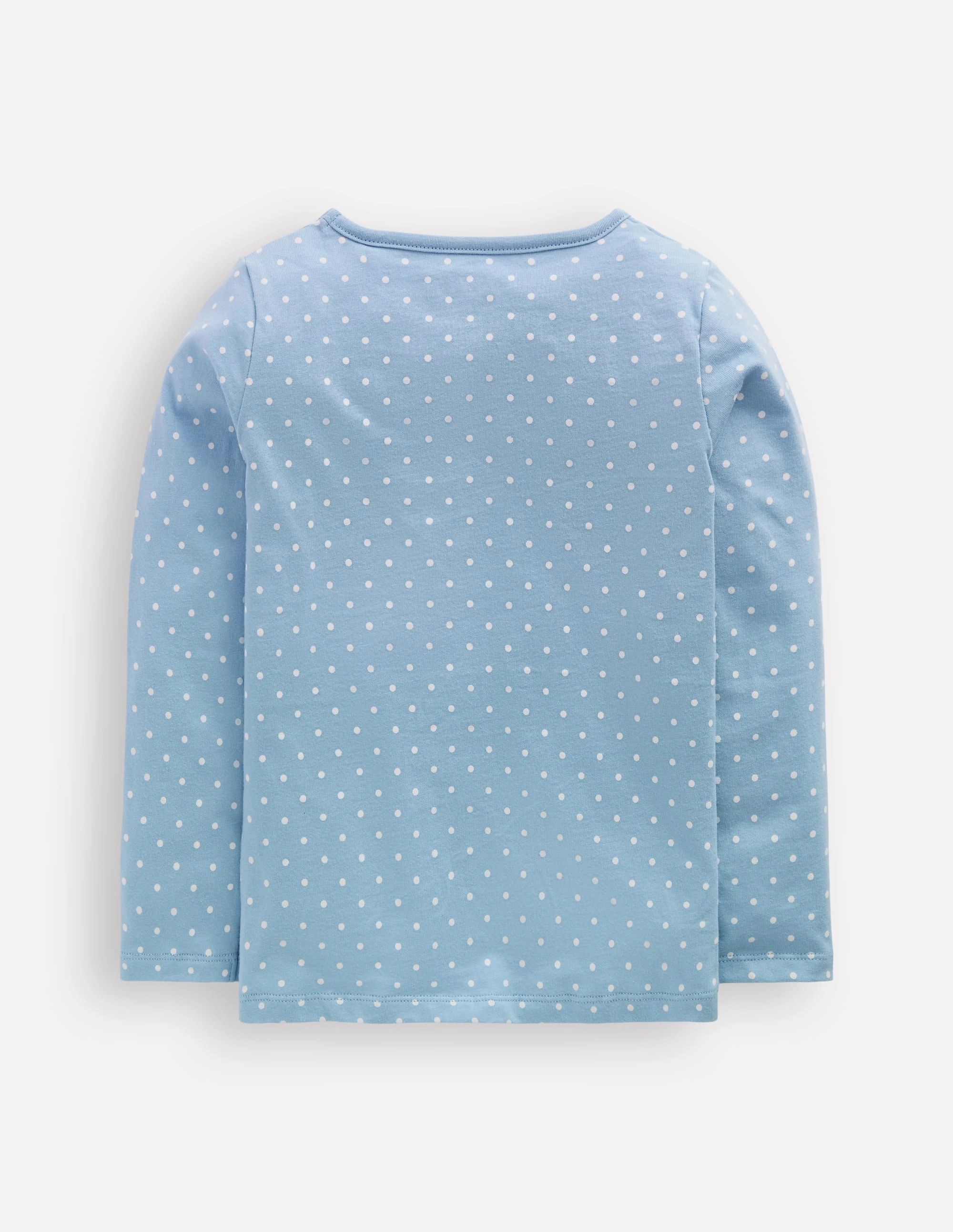 HypoallergenicFabric Long Sleeve Boucle T-shirt-Glacier Blue Spot Easter