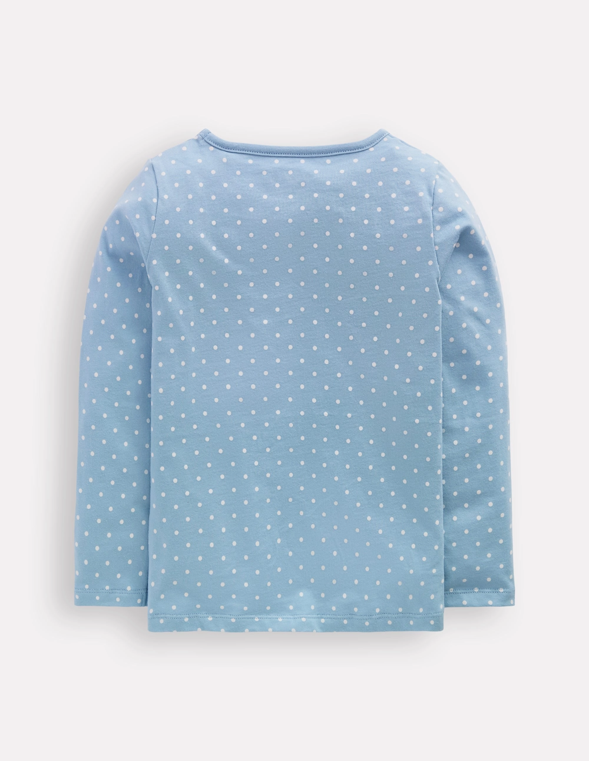YarnBlend Long Sleeve Boucle T-shirt-Glacier Blue Spot Easter