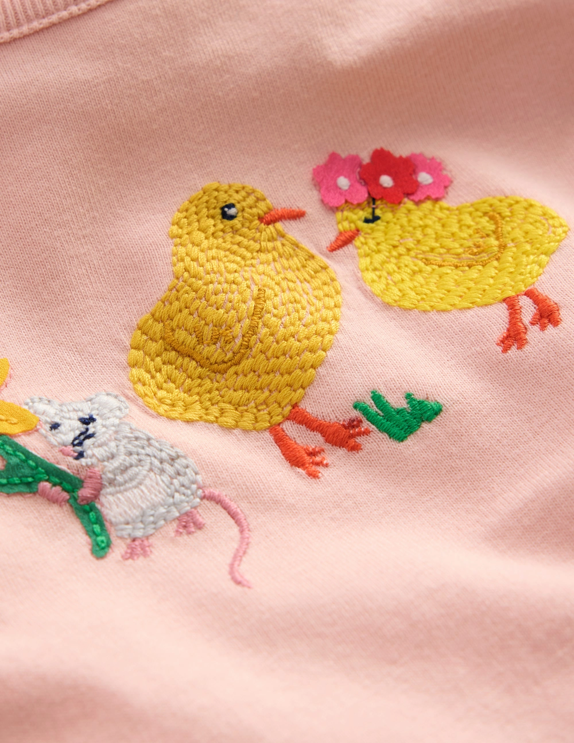 Long Sleeve Logo T-shirt-Chalk Pink ClassicCrewNeck