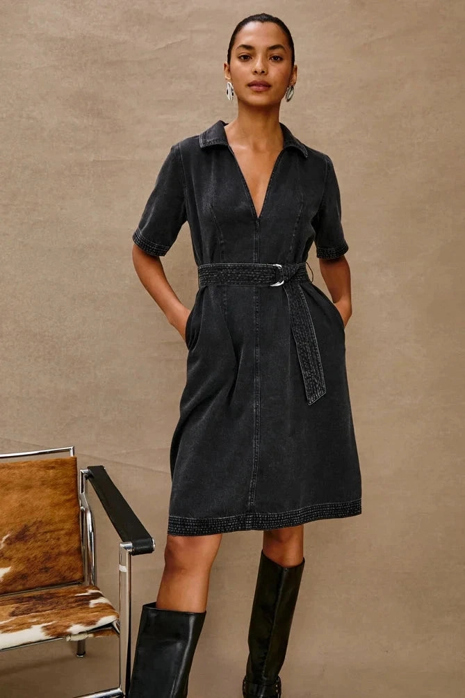 Mavis Dress Washed Black Calm Finish