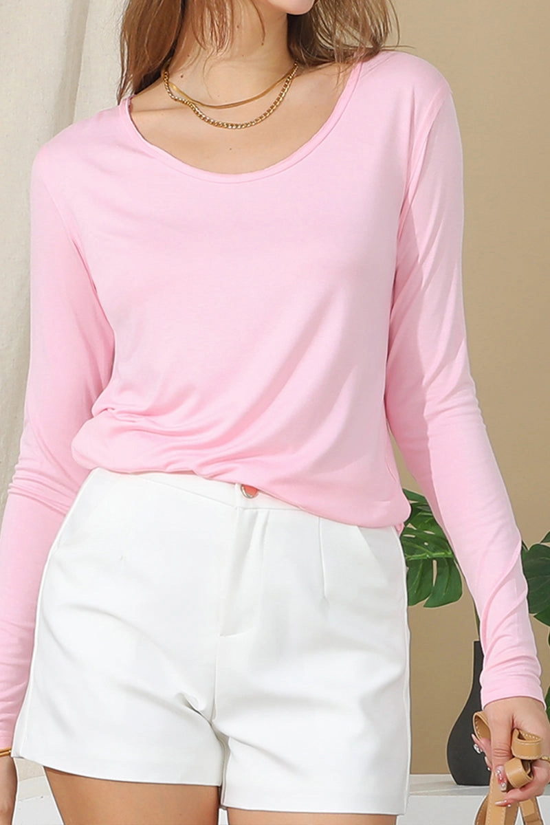 LONG SLEEVE ROUND NECK TUNIC CASUAL T SHIRT Formal Wear