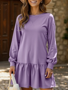 Perfect Style Wear Relax Tones Long-sleeved sweatshirt dress