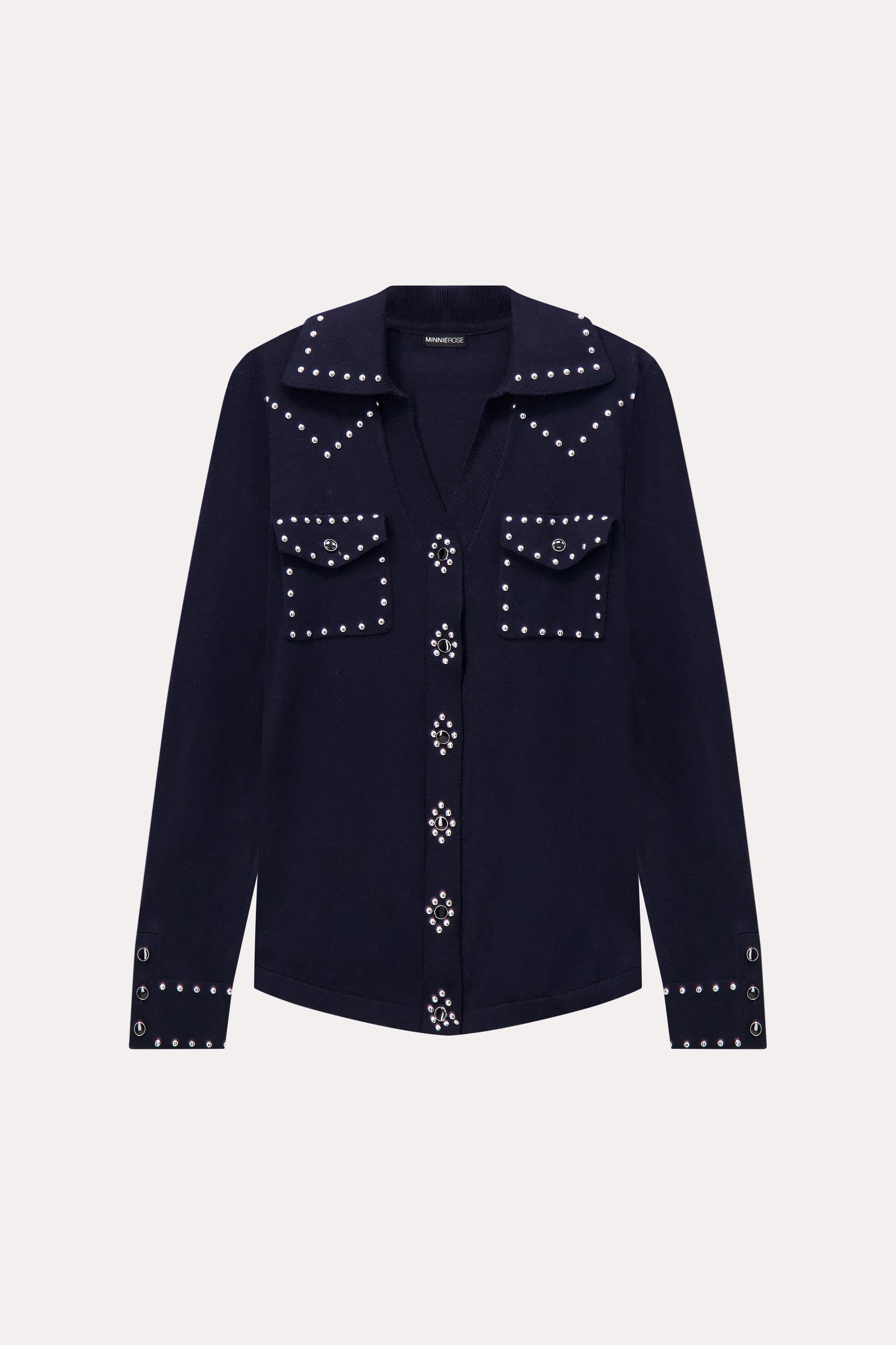 Everyday Wear HOT FIX COTTON CASHMERE BUTTON DOWN SHIRT