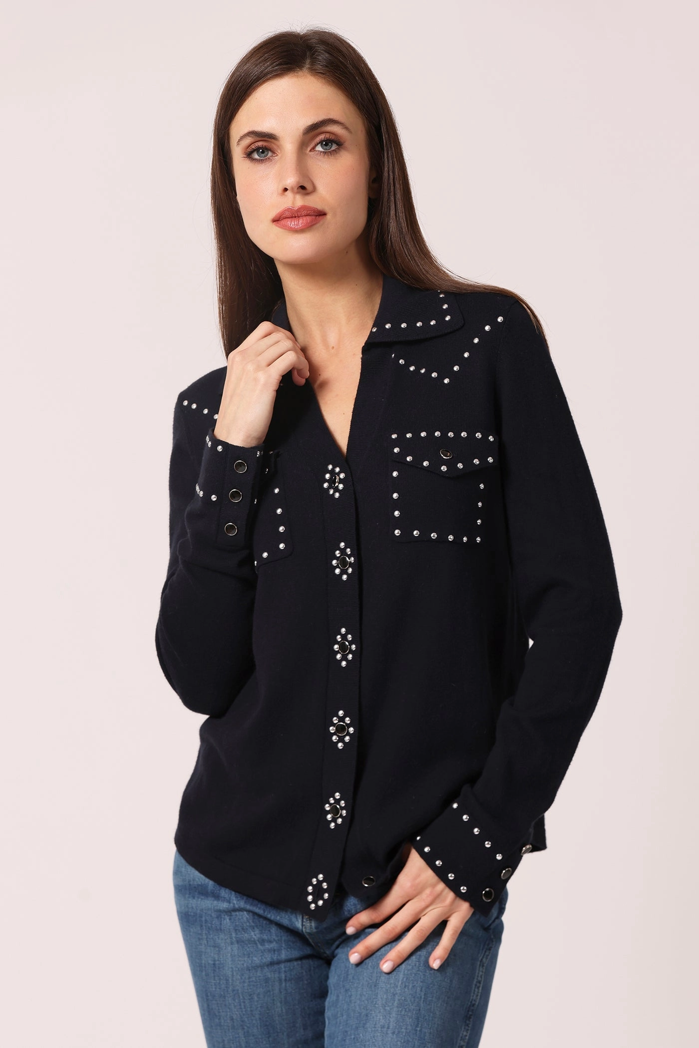 Tagless Comfort Collar HOT FIX COTTON CASHMERE BUTTON DOWN SHIRT