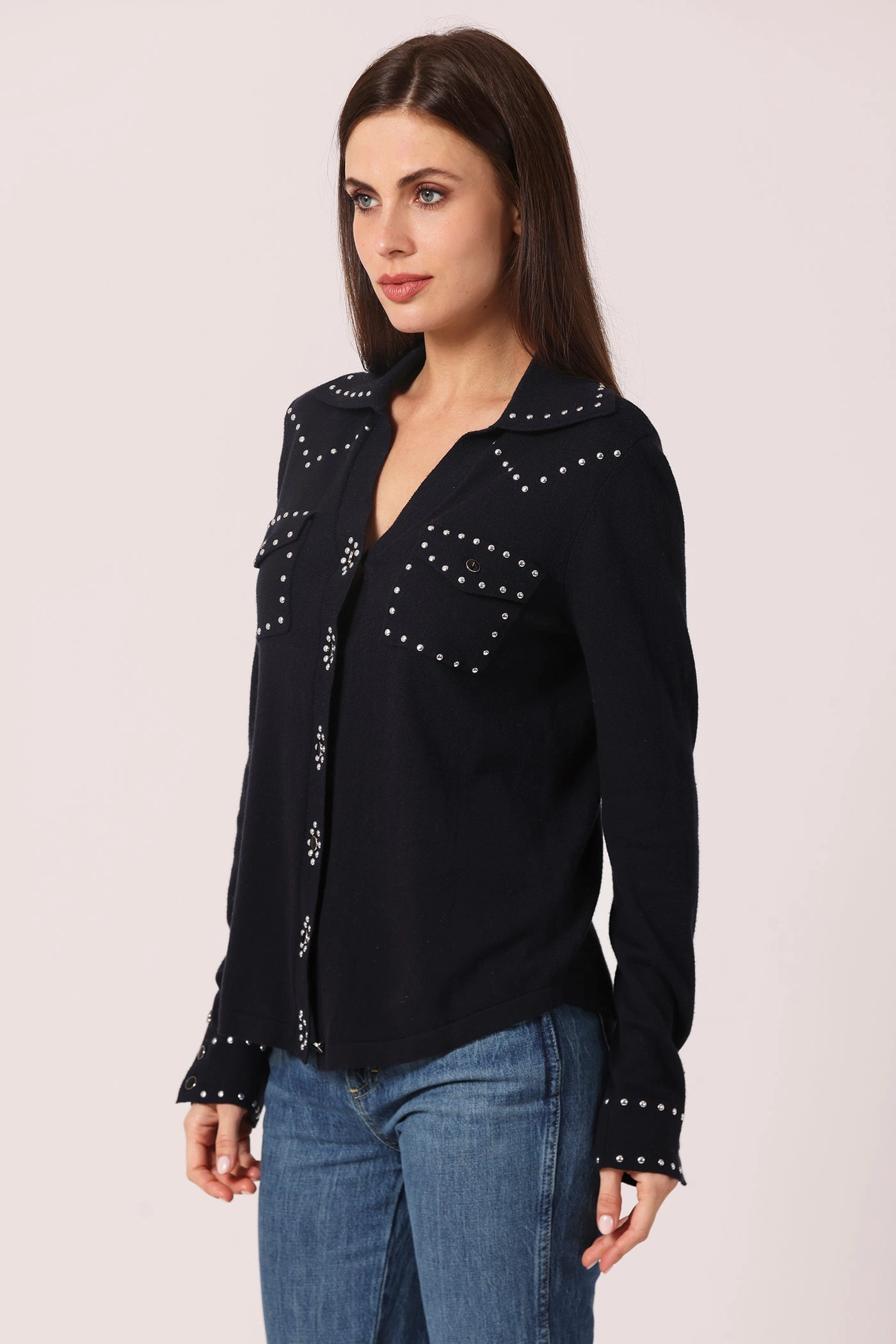 Non Chafe Armholes Low Profile Zipper HOT FIX COTTON CASHMERE BUTTON DOWN SHIRT