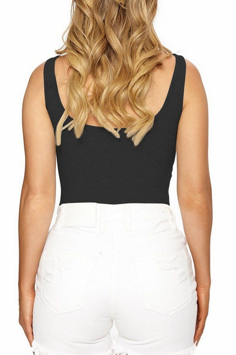 Petal Sleeve Architecture WOMEN SLIM FITTED BASIC DAILY CROP TANK TOP