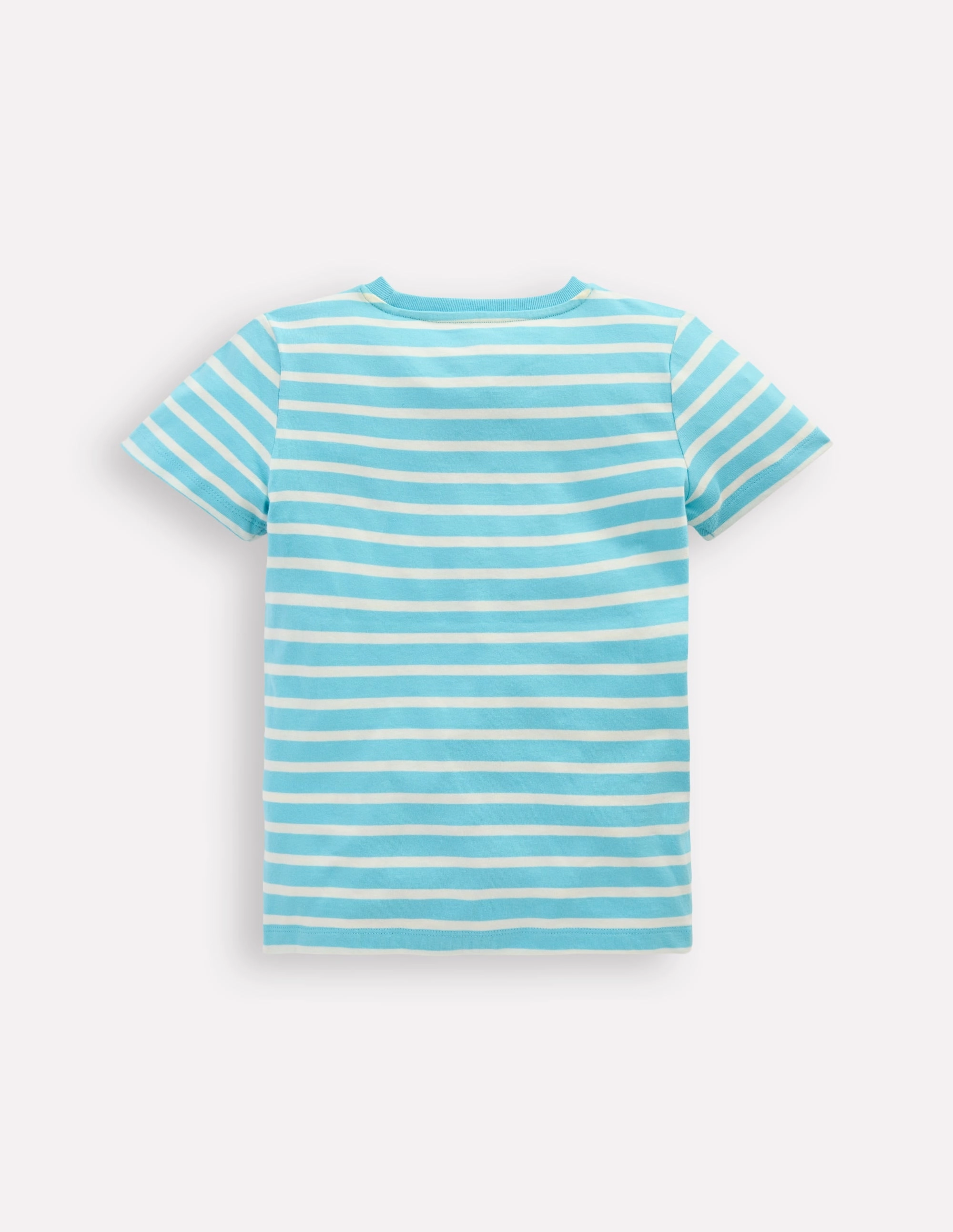 Classic Cut BreathableBackVents Short Sleeve Appliqu T-shirt-Caribbean Blue Rays