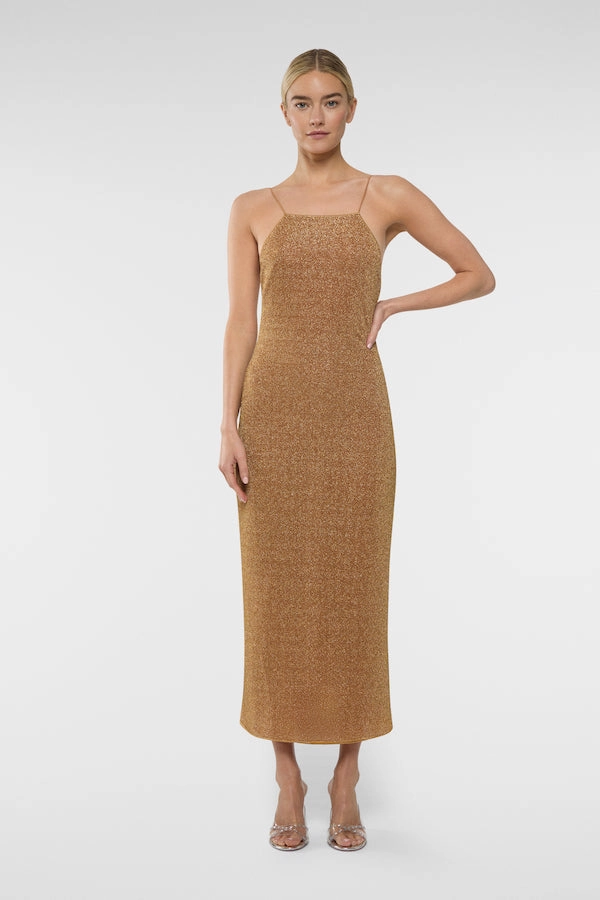 Flow Line Airy Layer Lumiere Long Dress Toffee
