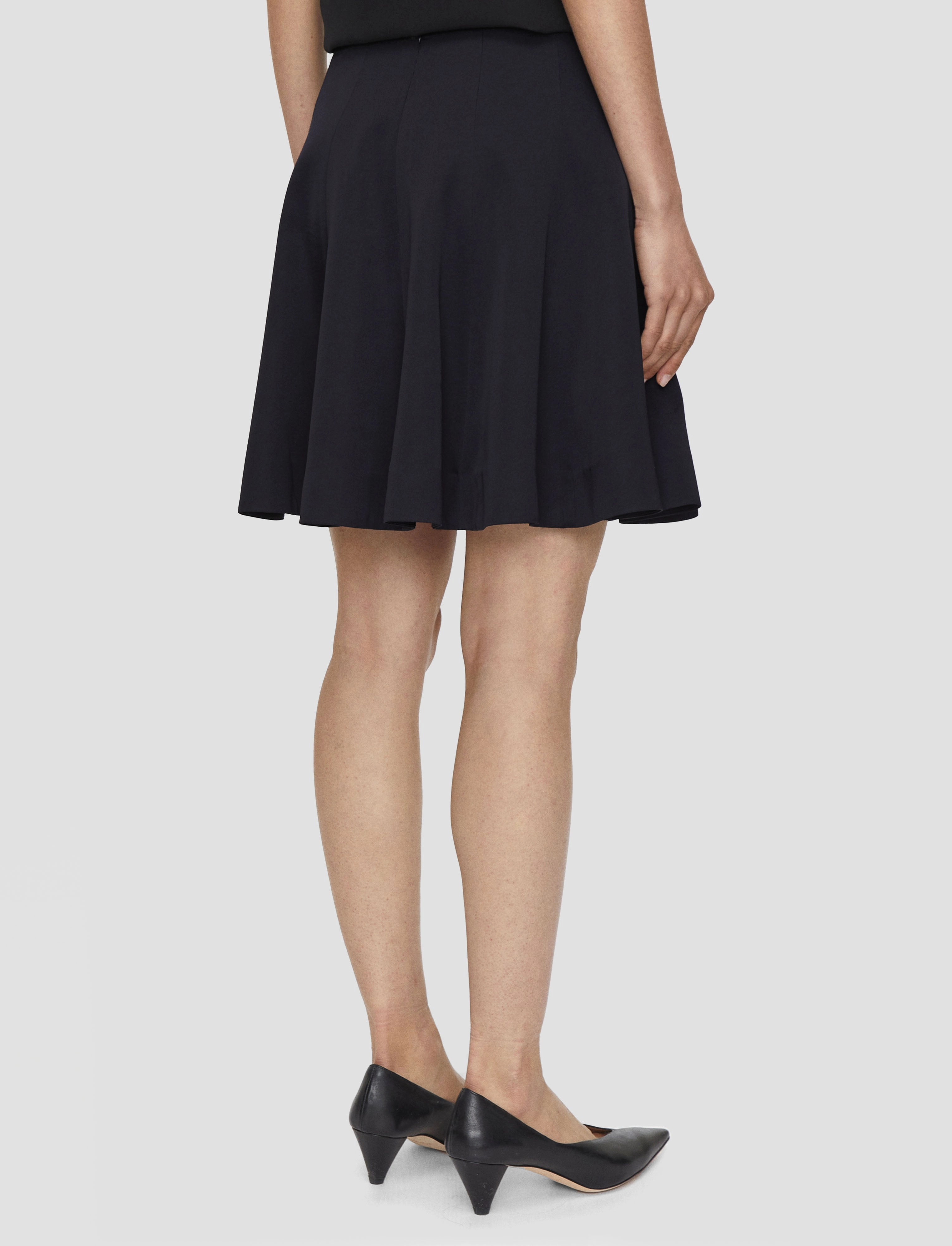 Becca Viscose Crepe Mini Skirt Light Flow Minimal Style