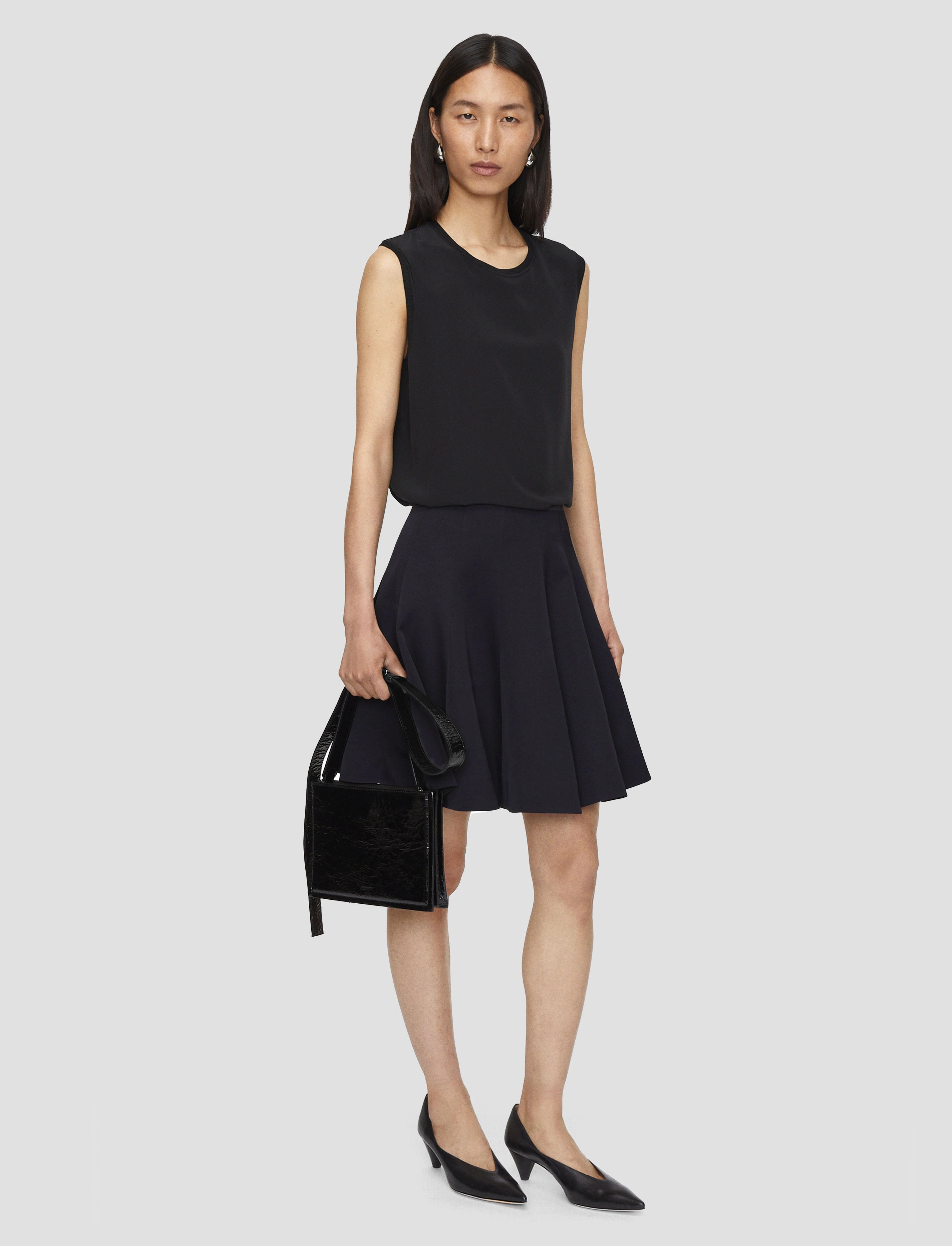 Seasonal Drop Sophisticated Mood Becca Viscose Crepe Mini Skirt