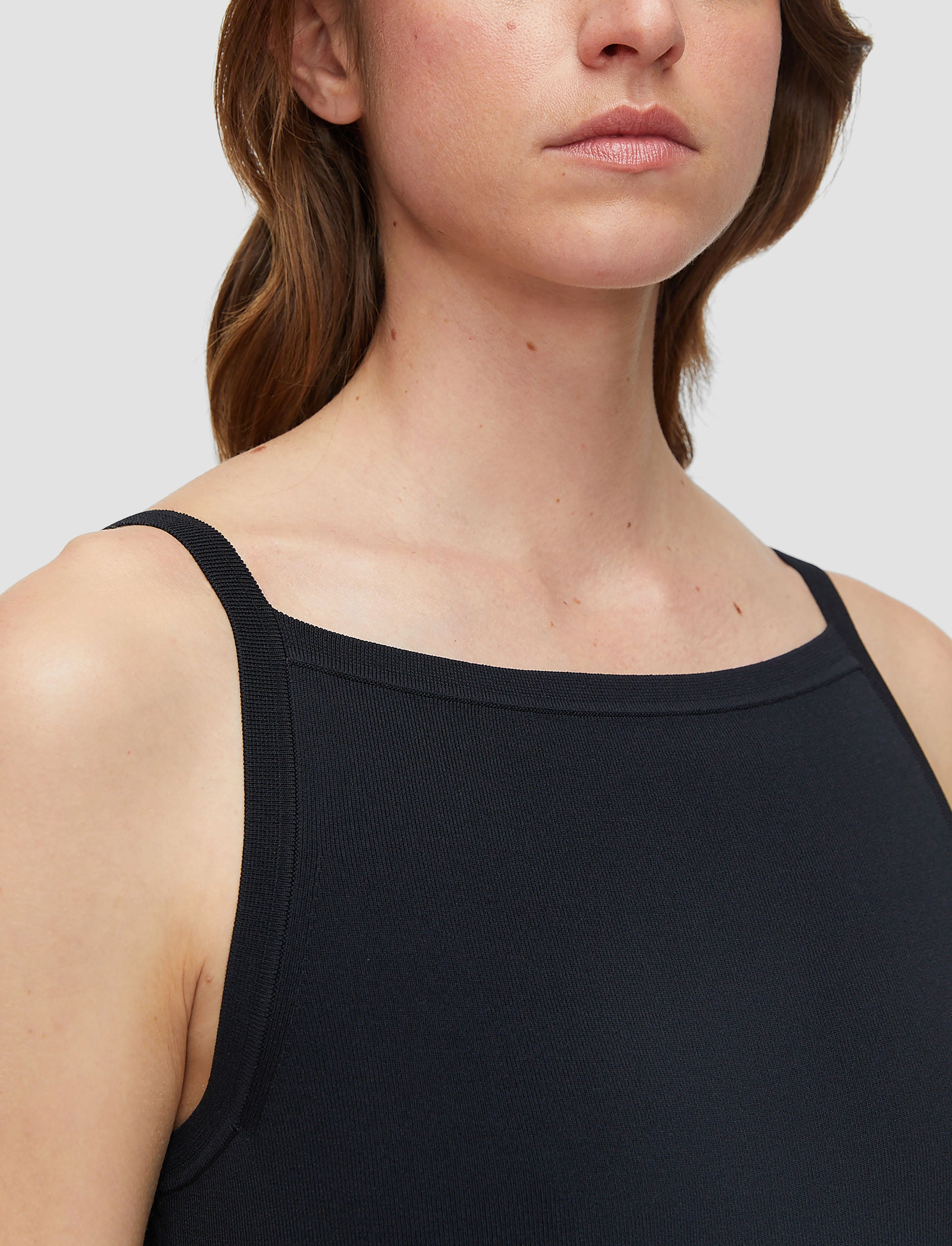 Bold Structure Viscose Knit Stretch Dress