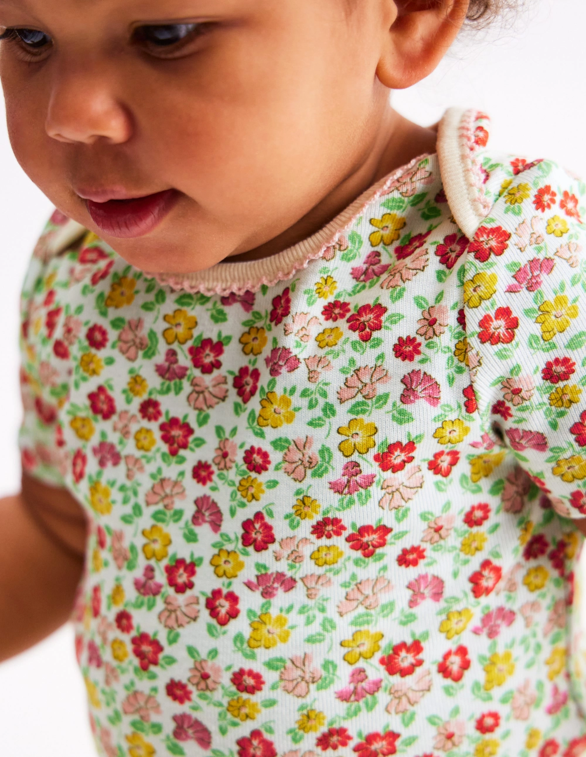 Twin Pack Short Rompers-Multi Summer Flowerbed Dynamic Adult