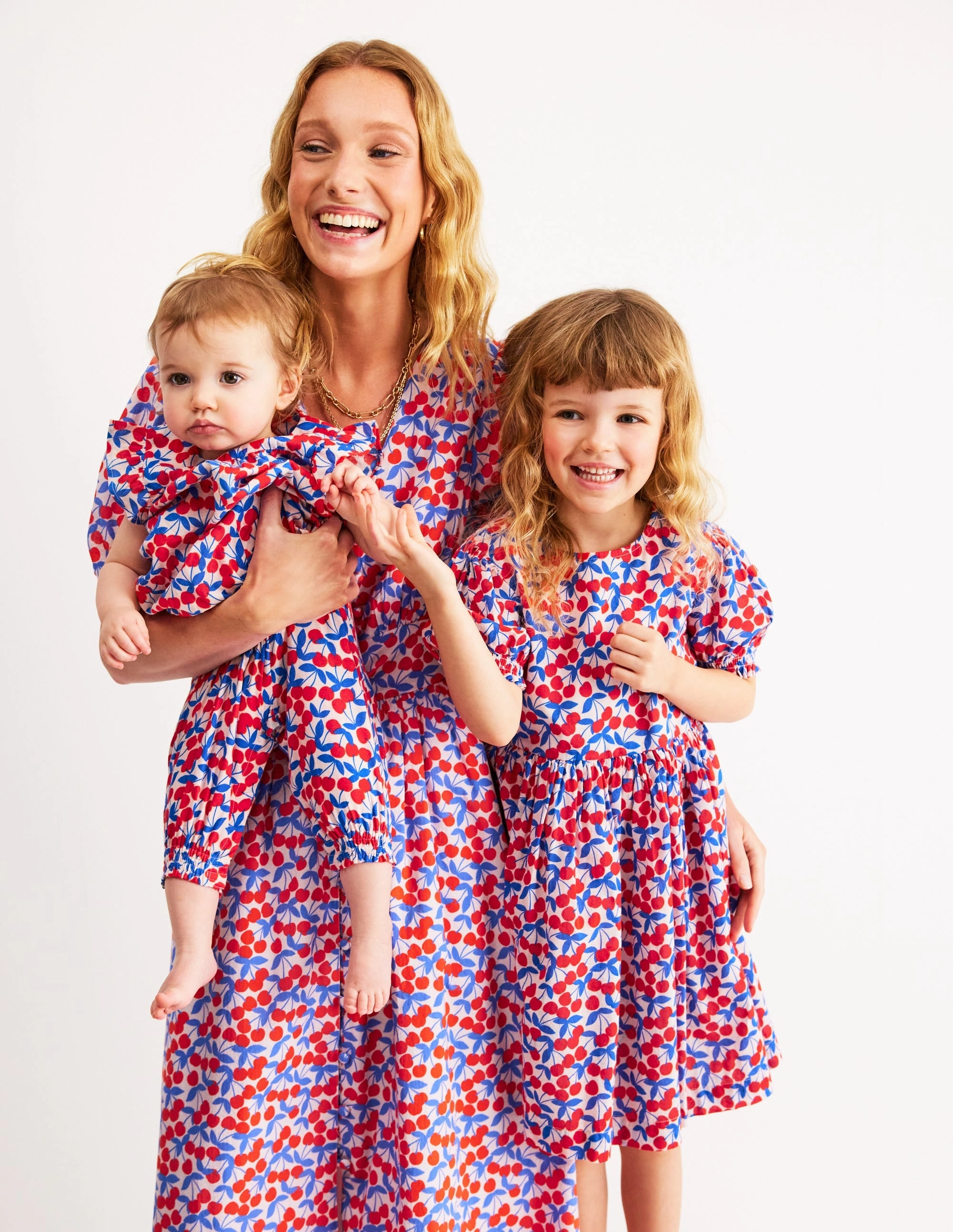 Weekend Style Vibrant color dress Madeline Woven Dress-Chalk Pink Cherries