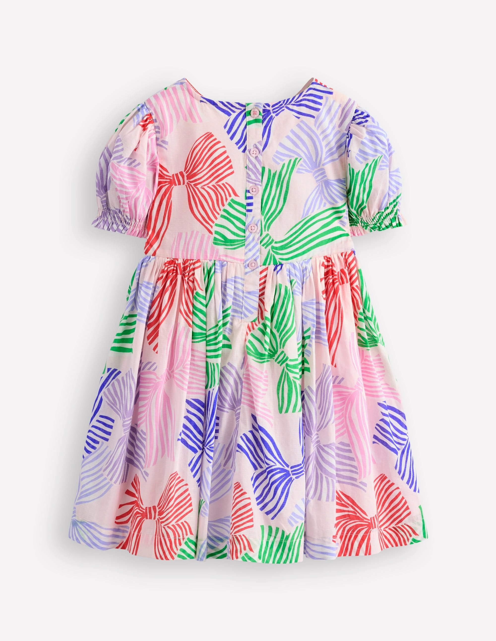 Travel-Essential Urban Casual Madeline Woven Dress-French Pink Bows
