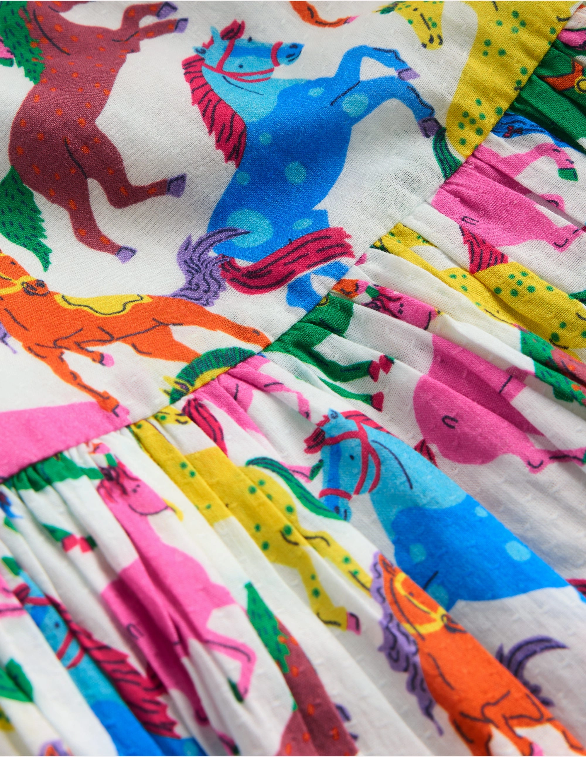 Perfect Proportion Madeline Woven Dress-Multi Rainbow Horse