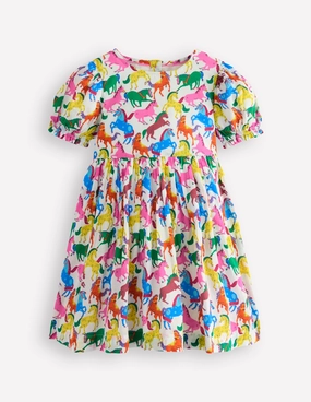 Madeline Woven Dress-Multi Rainbow Horse Modern Wear