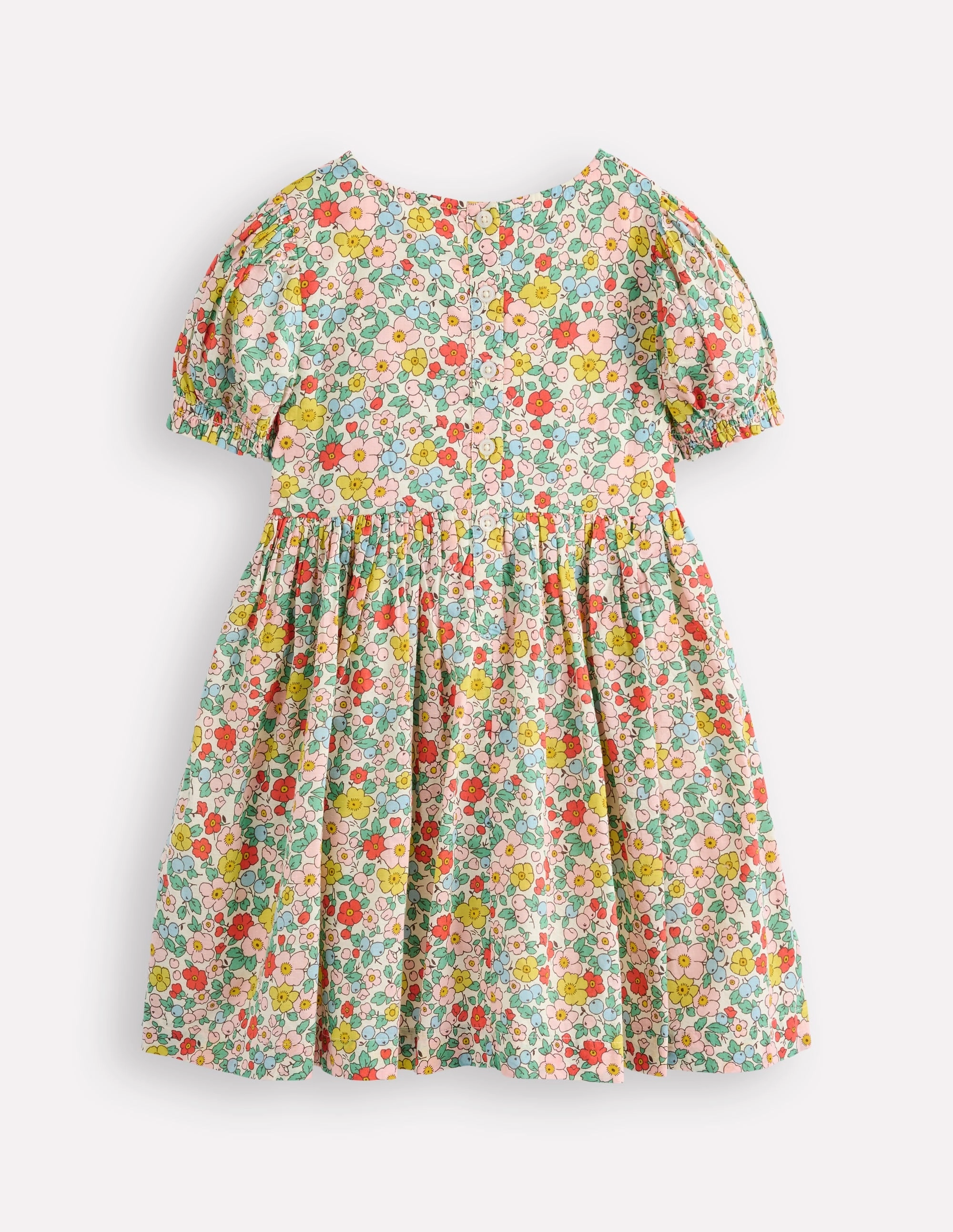Layered Movement Madeline Woven Dress-Vanilla White Apple Blossom