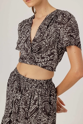 MAGALIE TOP Smooth Interior Lining Printed T-shirt