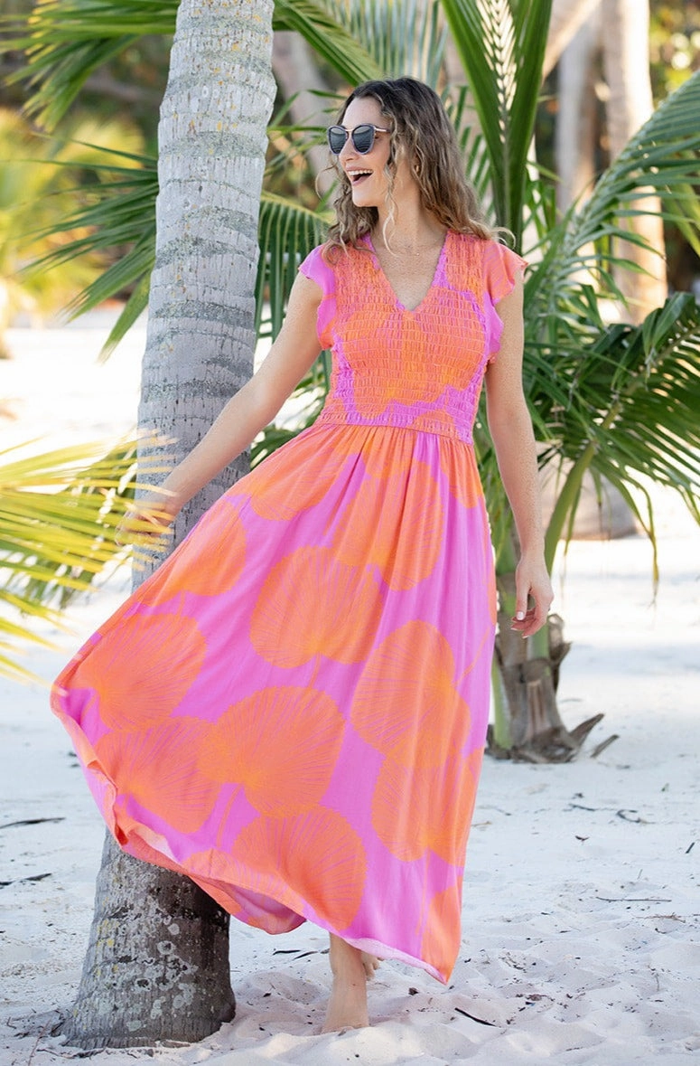Smart Piece Walk Mood Malibu Dress / Magenta Fan Coral