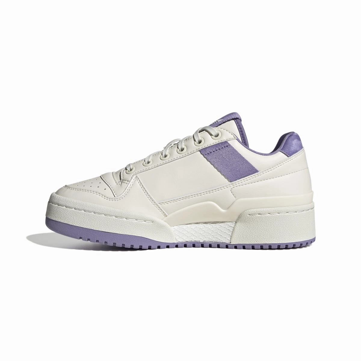Ventilation Ports Dock Easy ADIDAS GX4617 FORUM BOLD WMN'S (Medium) White/White/Lilac Synthetic Lifestyle Shoes