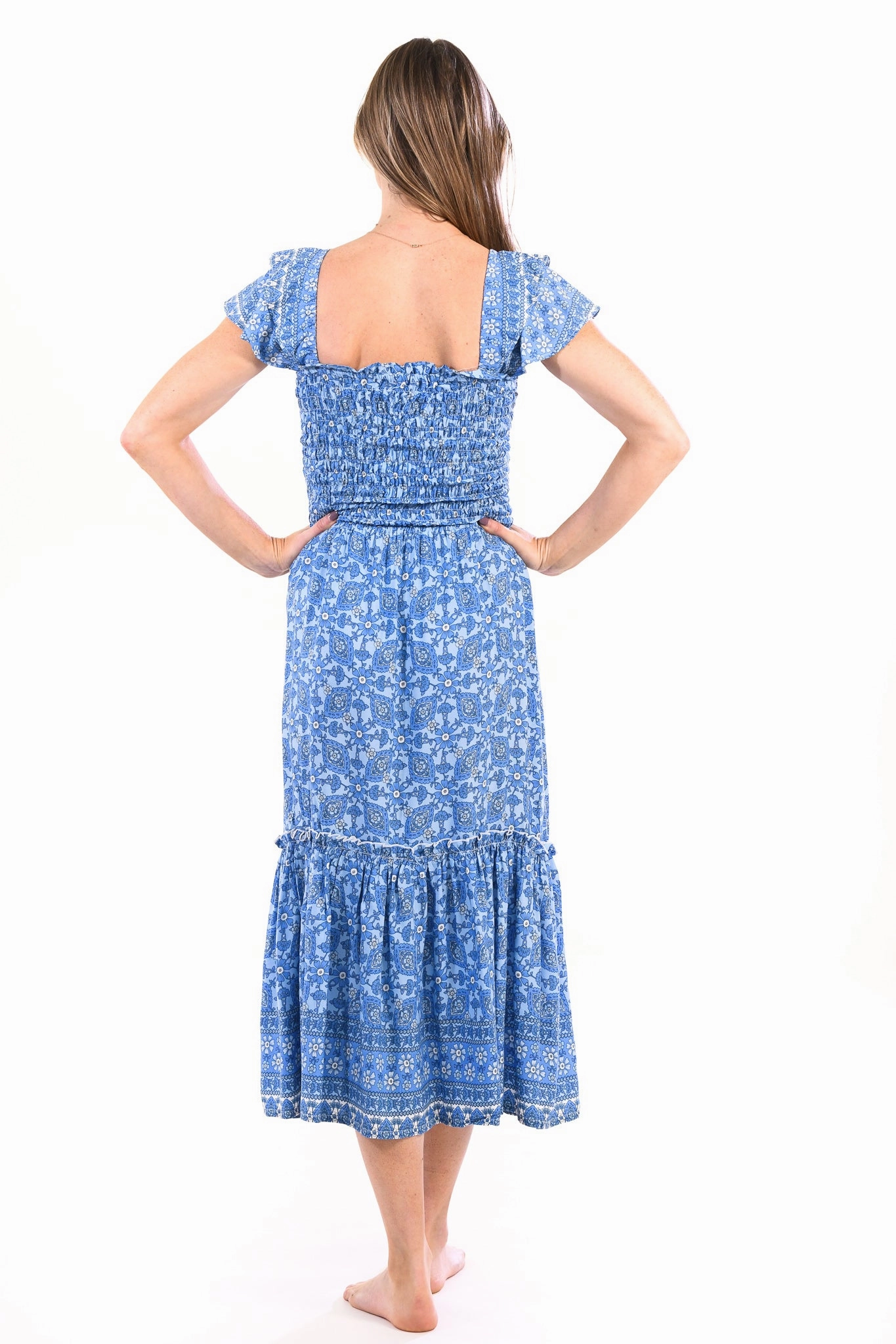 Matilda Dress / Dockside Blue Back Glow