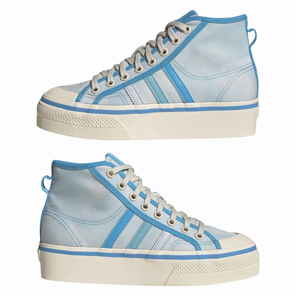 Office Smart ADIDAS GX4604 NIZZA PLATFORM WMN'S (Medium) Blue/Pantone/White Textile Lifestyle Shoes