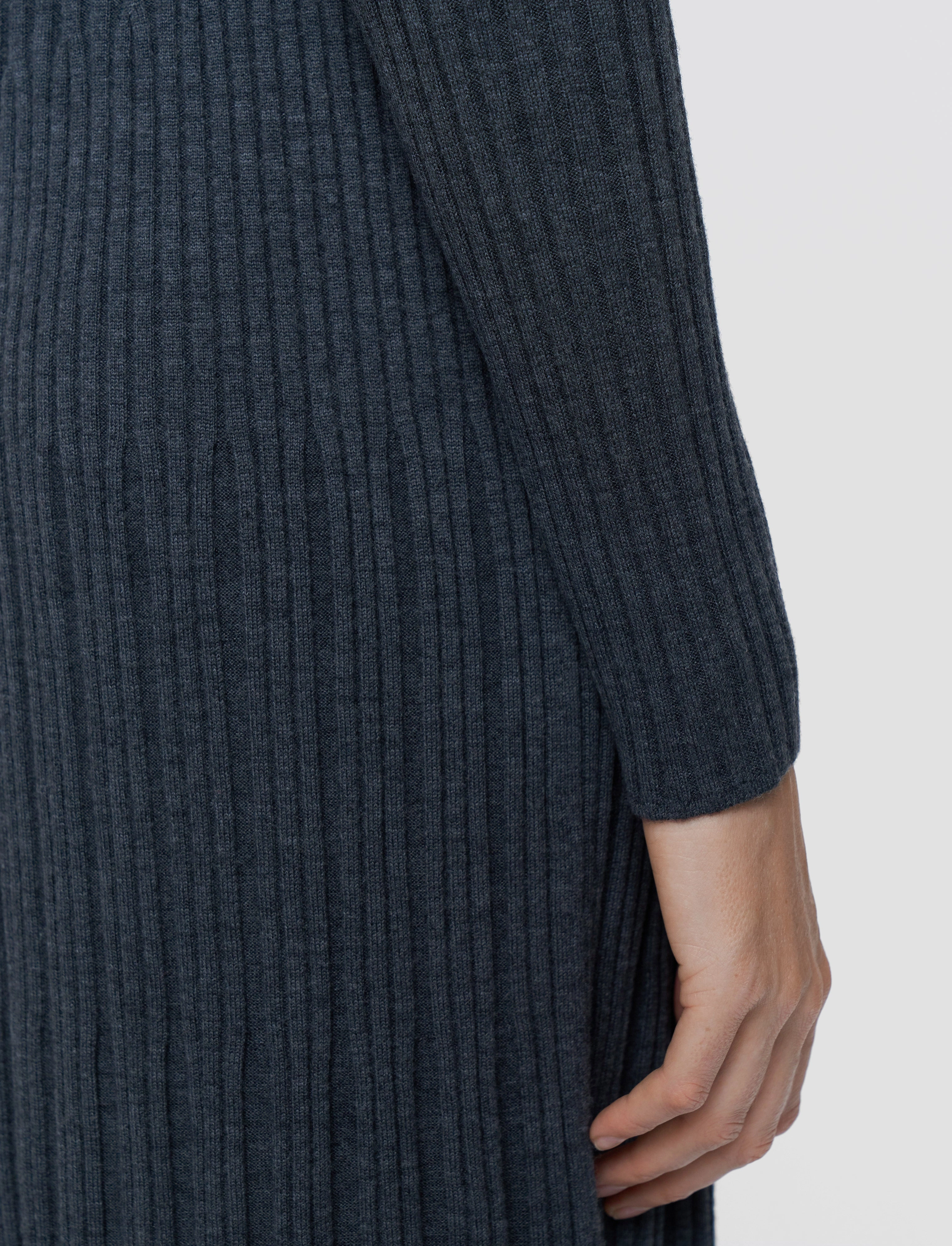 Merino Rib Knit Dress Work Look