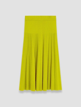 Erasable Crease Merino Rib Skirt