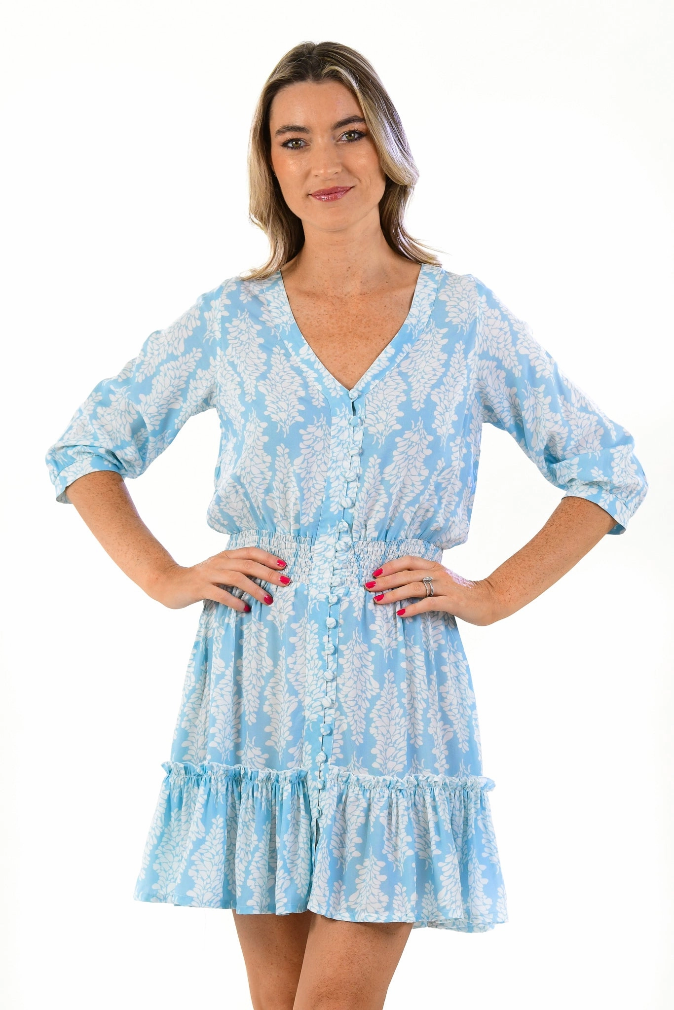 Kelsey Dress Short / Topaz bold appearance Loose Flow