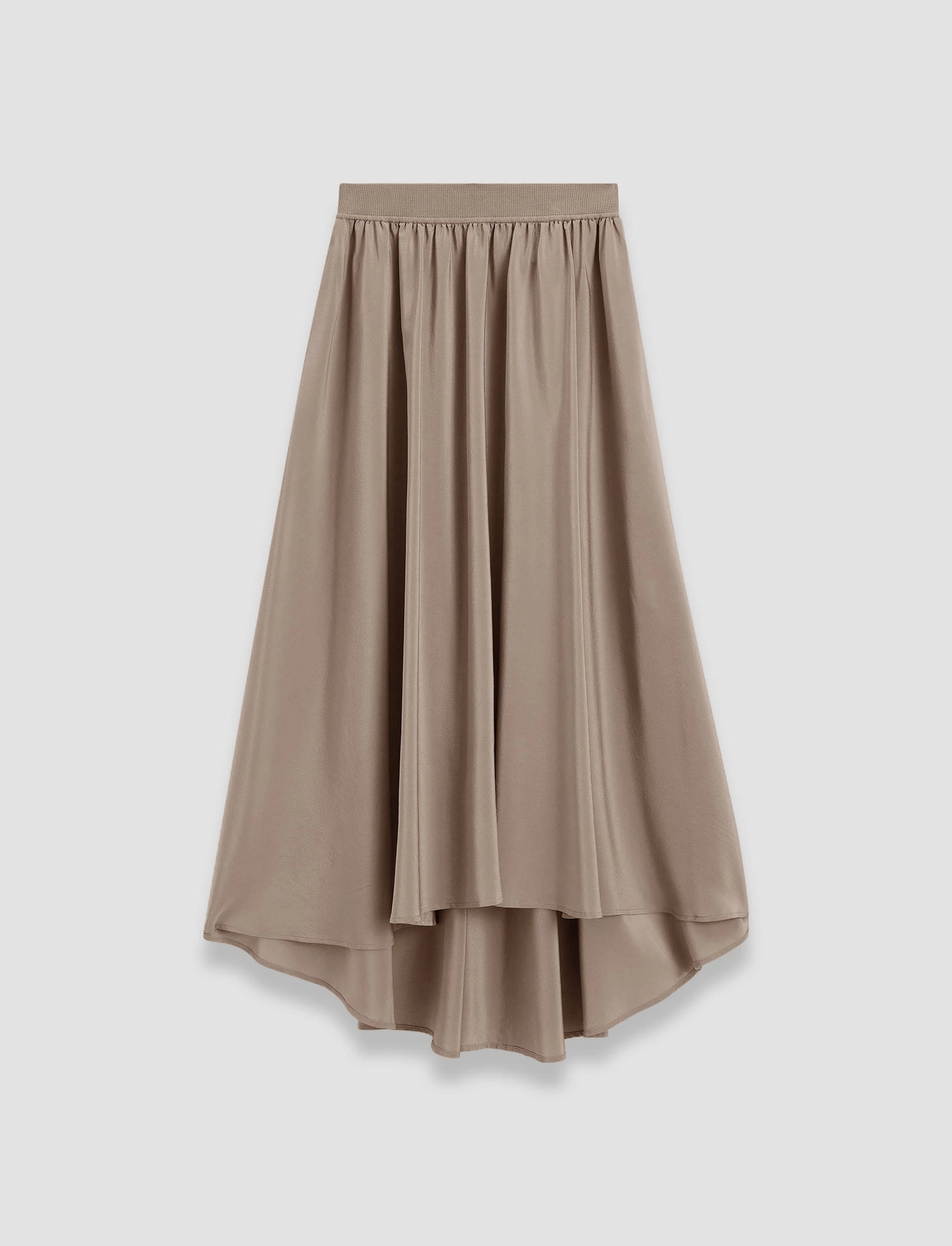 Violet Crepe de Soie Silk Skirt Minimal Look Stretch Fabric